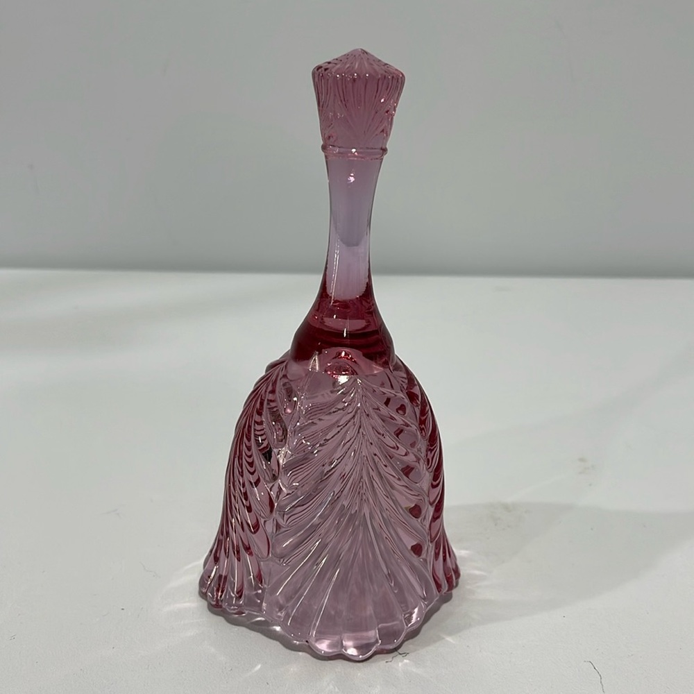 Fenton Bell Pink Glass Marked Collectible Table Decorative Vintage Retro